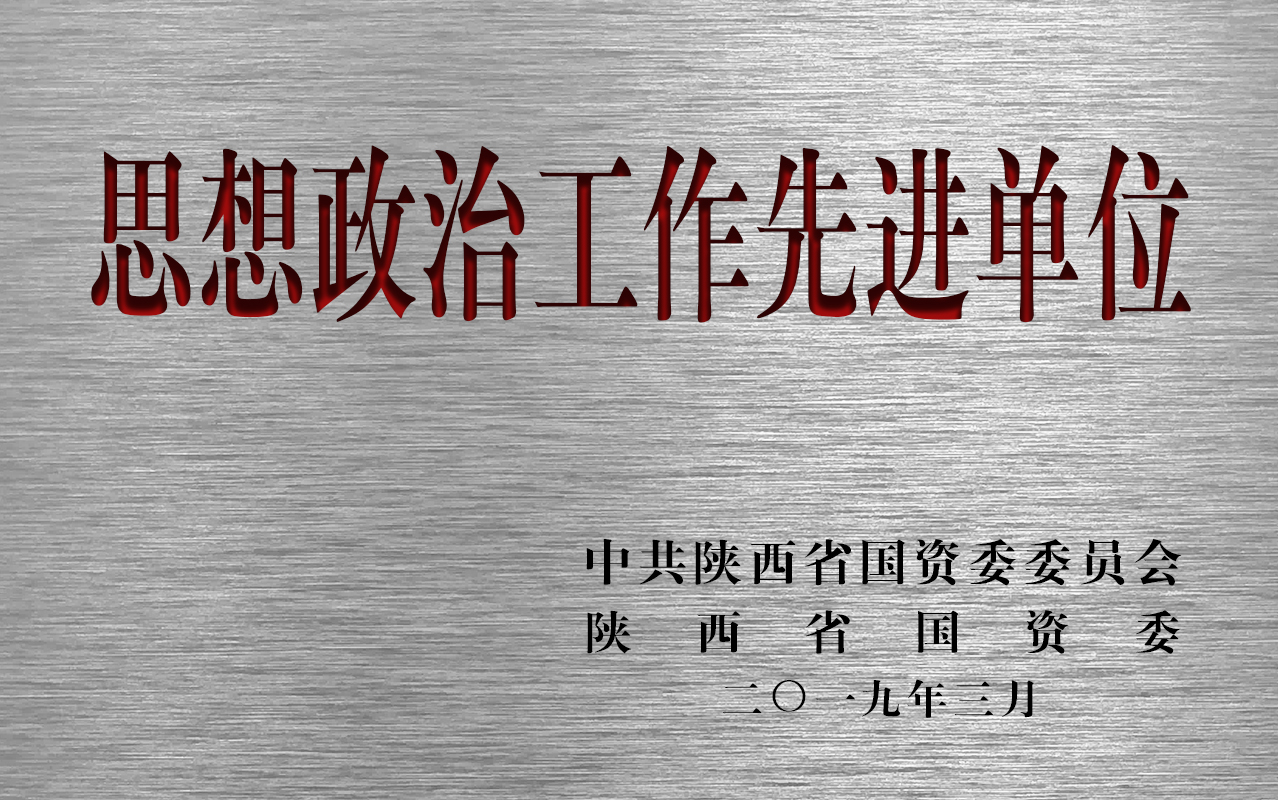 公司获陕西省国资委2018年度思想政治工作先进单位